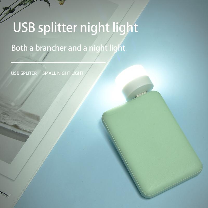 USB Night Light Mini LED Night Light USB Plug Lamp Power Bank Charging USB Book Lights Reading Eye Protection Lamps
