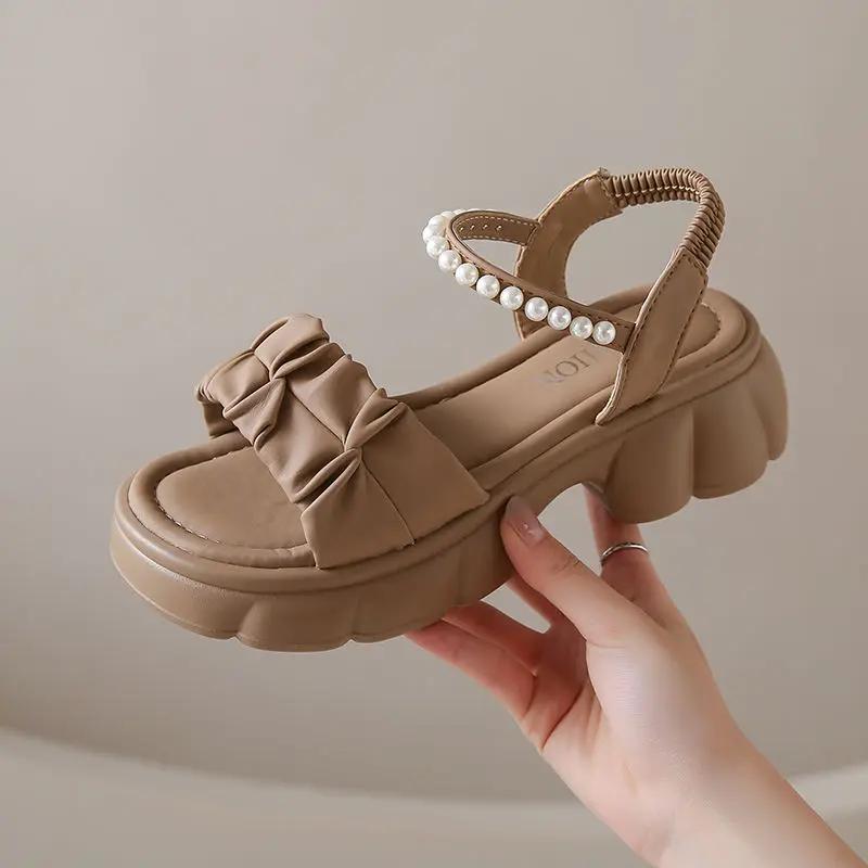 Fashion Sabot Open Toe Luxury 2025 Vip Summer Women's Sandals Chic and Elegant Asian Size New Breathable Fashion Designer Ladies Shoes