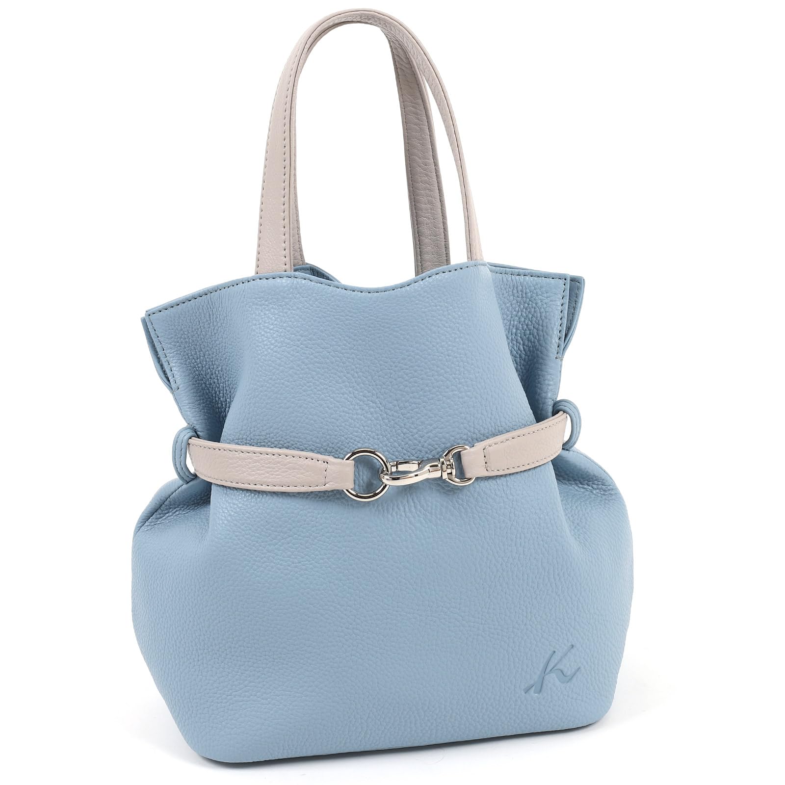 

Daily Use Cowhide Handbag Blue Gray 84821 [Kitamura] Y-1424 Women s Gray/Light