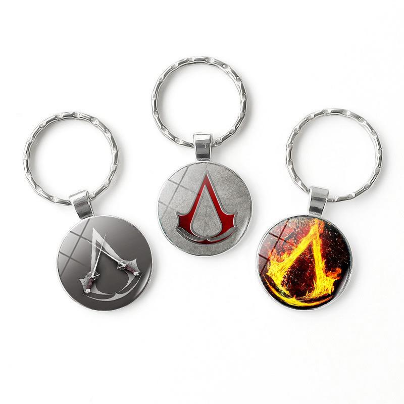 Assassin's Creed Metal Embossed Ring Keychain Pendant