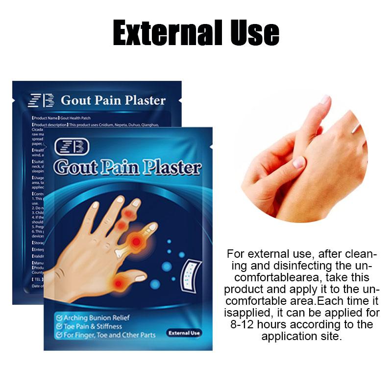 8pcs/bag Gout Pain Patch Treatment Foot Gout Patch Thumb Corrector Sticker Finger Hallux Toe Bunion Pain Relief Plaster Patch