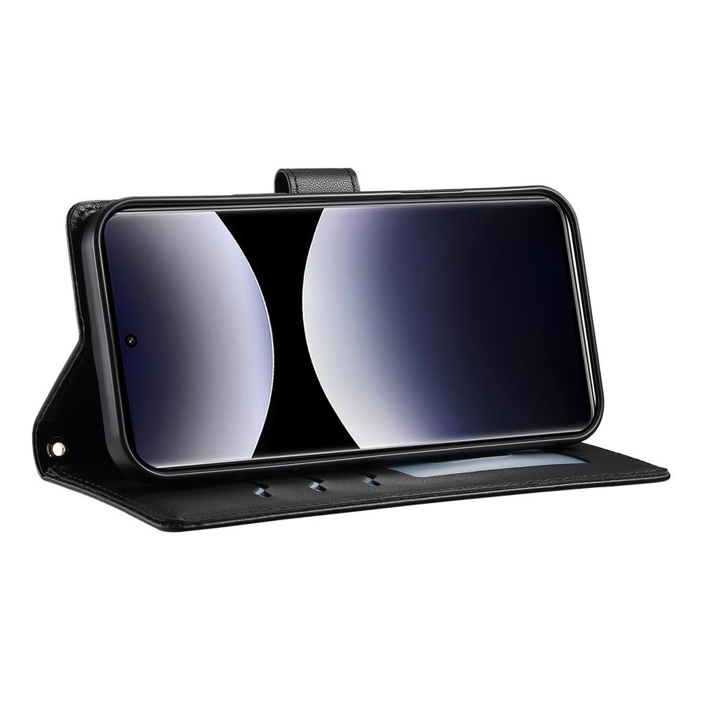 For Xiaomi 14T Case Rhombus Stitching Wallet Stand Leather Phone Cover with Long/Short Strap