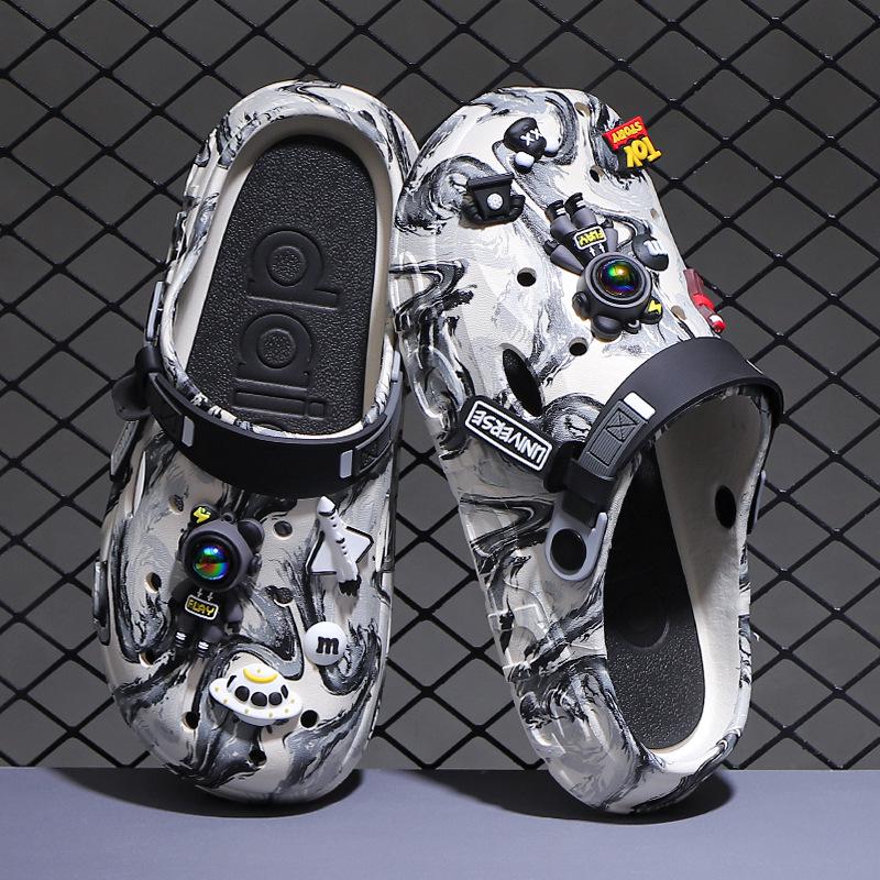 

Чоловічі Нековзкі Сандалі-Клоги на Товстій Підошві - Тихі, Без Запаху, Зручні для вулиці та водіння. 42-43 [One size smaller]