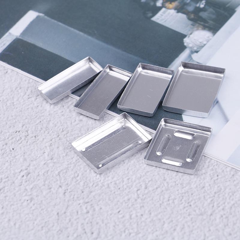 Aluminum Square Empty Eyeshadow Pans Makeup Pigment Palette Powder Storage Case DIY Cosmetic Tools 10PCS 6 Sizes