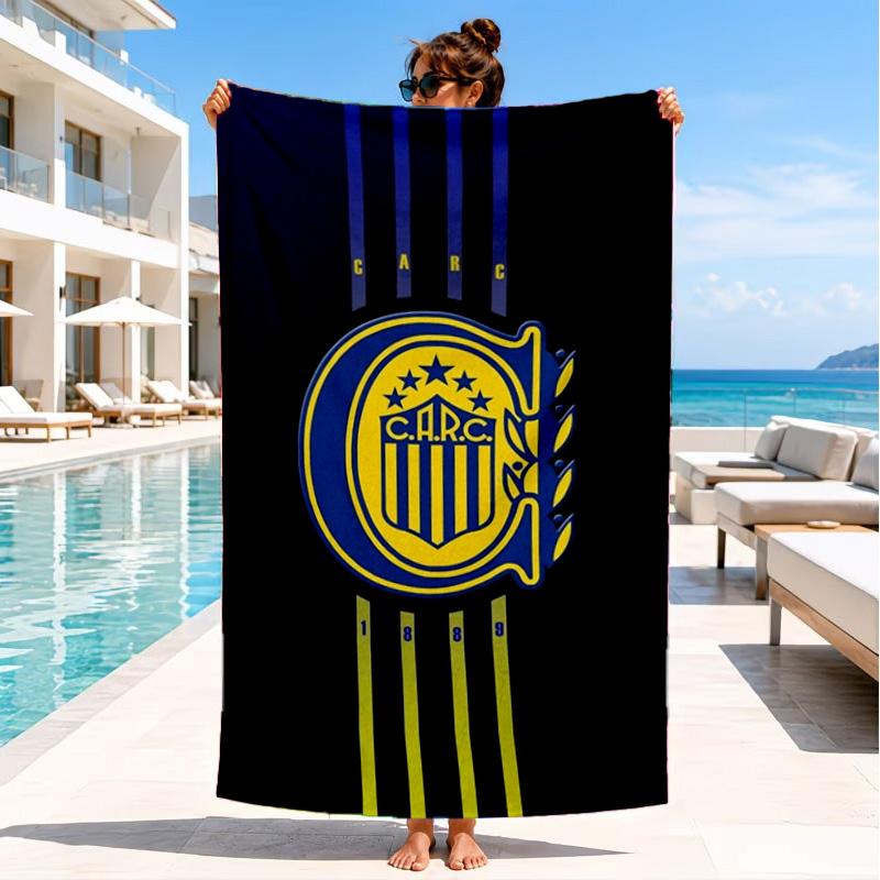 Rosario Central Crest Beach Towel, Quick-drying, Easy to Care for, Suitable for Both Fitness and Beach Vacations,Sports Essential