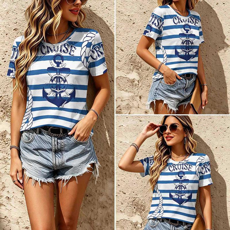 Vintage Ethnic Floral Print Tee Crew Neck Distressed Boho Casual Short Sleeve Pullover T Shirt Top