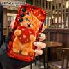 Phone case: 2D flat, suitable for Samsung Galaxy A34 A35 M05 M06 S20 S22 S21 FE Plus 5G protective case, laughing orange cat, perfect Christmas and Ha