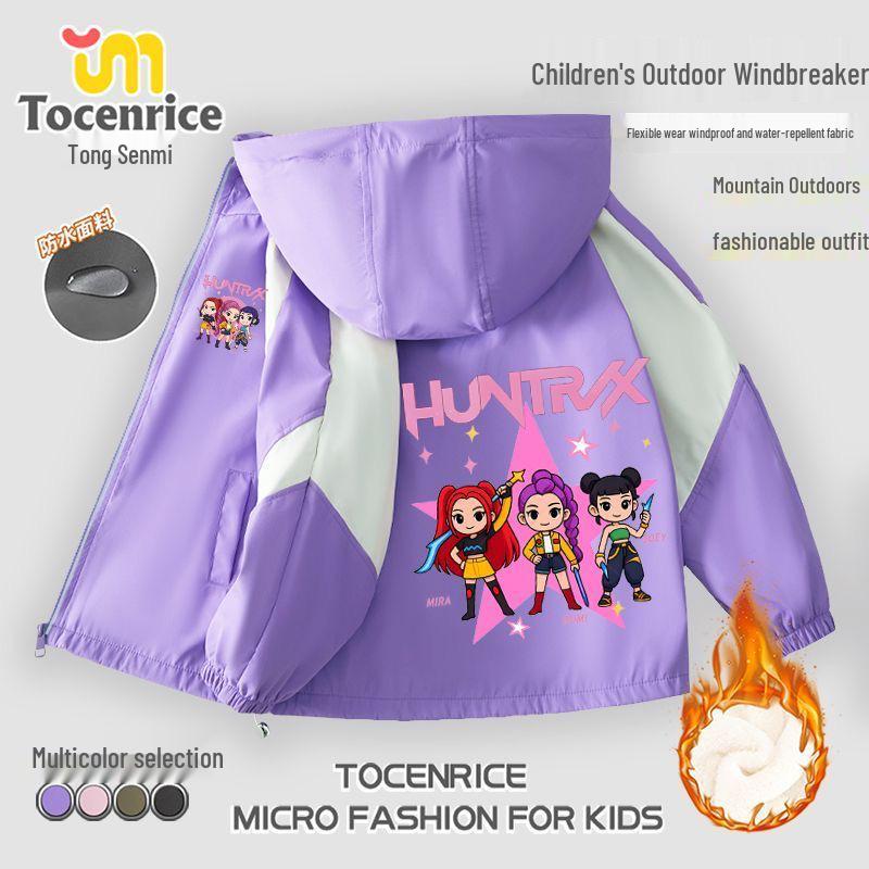 K-Pop Dämonenjäger Kinder Windjacke – Hexenjäger Herbst/Winter Winddichte Jacke