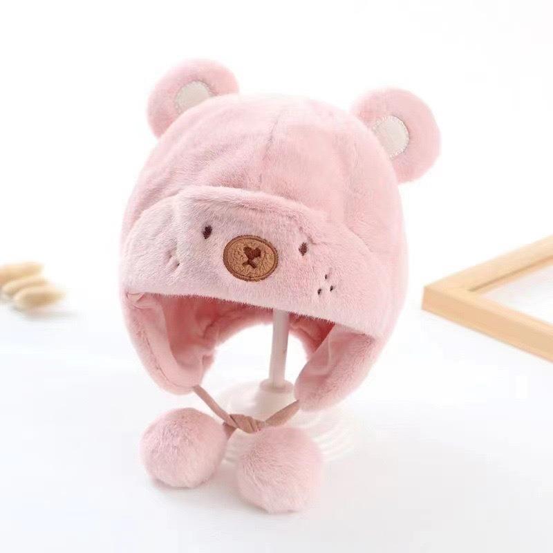0-6M Baby Hat Autumn and Winter Six-month Baby Hat Plush Winter Male Treasure Cute Super Cute Winter Princess Ear Protection