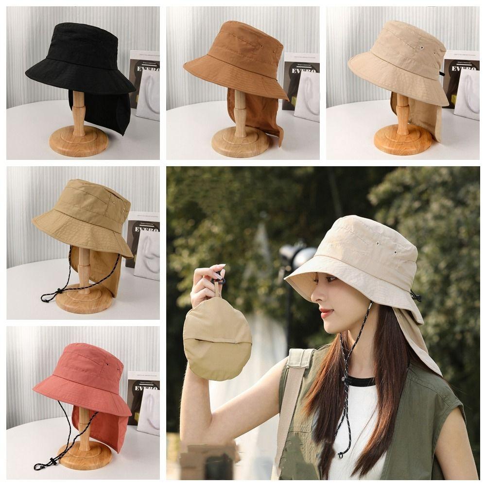 UPF 50+ Foldable Bucket Hat Waterproof Wide Brim Sun Hat Lightweight Anti-UV Fishman Hat  Unisex