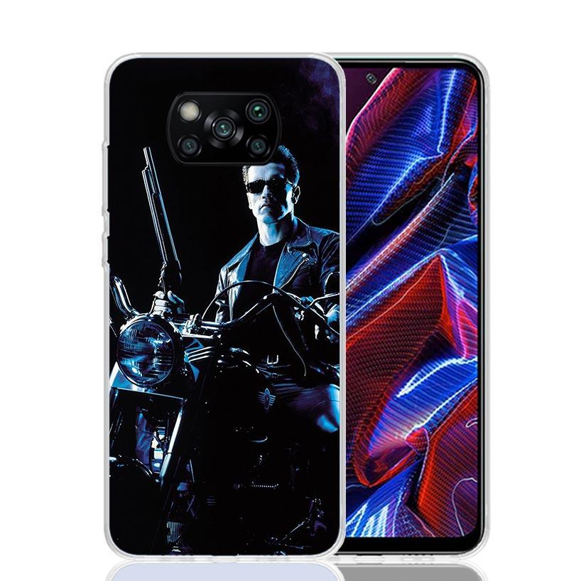 Arnold Schwarzenegger Terminator Phone Case For Xiaomi Poco X7 X6 X5 Pro F7 Ultra Redmi 15C 15 13 13C 12 12C 10 10A 10C 9 9A 9C