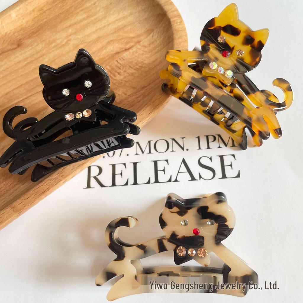 Französische Verspielte Mädchenhafte Katzenhai Haarspange - Vielseitiges, Bequemes, Altersreduzierendes Accessoire für Frauen