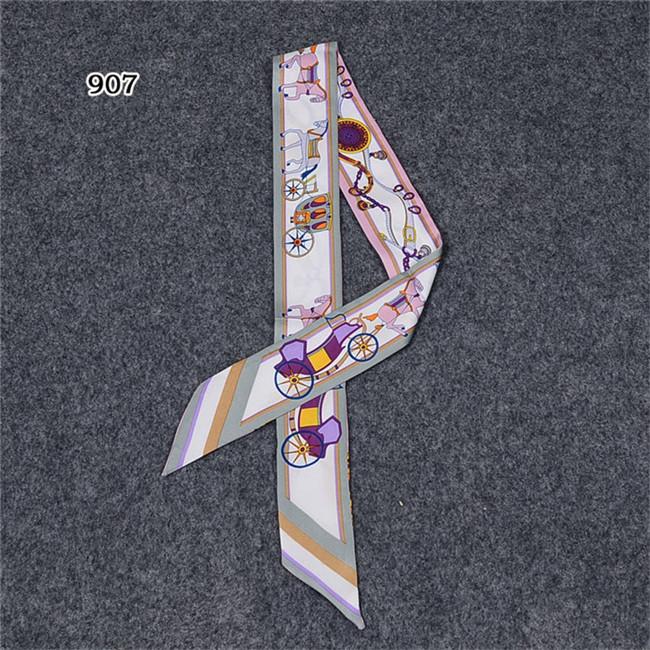 

Newest Design Fashion Scarf Chain Horse Print Silk Scarf For Women Head Scarf Luxury Brand Small Tie Bag Ribbons Scarves