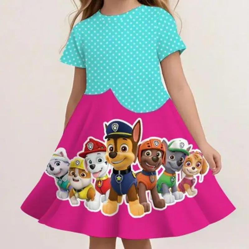 Beach Dress For Kids Girls Paw Patrol Cute Cartoon