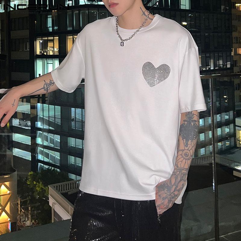 

INCERUN Hot Drill Летние мужские повседневные свободные футболки с принтом