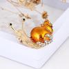 Animal Alloy Snail Brooch With Electroplated Finish For Women Fashion Accessory