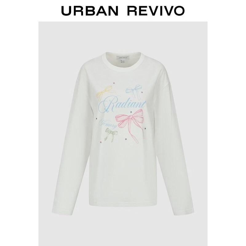 UR 2026 Women s Pastel Urban Print Cotton Long Sleeve T-Shirt S
