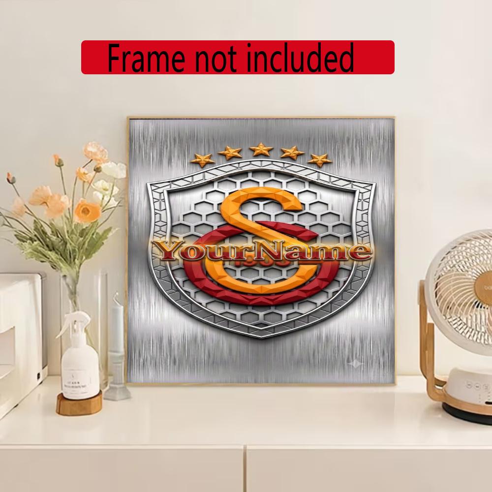 Galatasaray Customize Text Diamond Painting Round Diamond Mosaic Suitable For Beginners Diamond Painting Rhinestones Gift Frameless