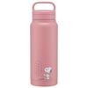 Skater Insulated Stainless Steel Mug Bottle, 500ml, with Screw Handle, Snoopy Smoky Pastel Pink, STS