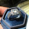 New Newly Women Engagement Wedding Rings Modern Design Creative Gift Ring Dazzling Cubic Zirconia Fashion Jewelry Accessories