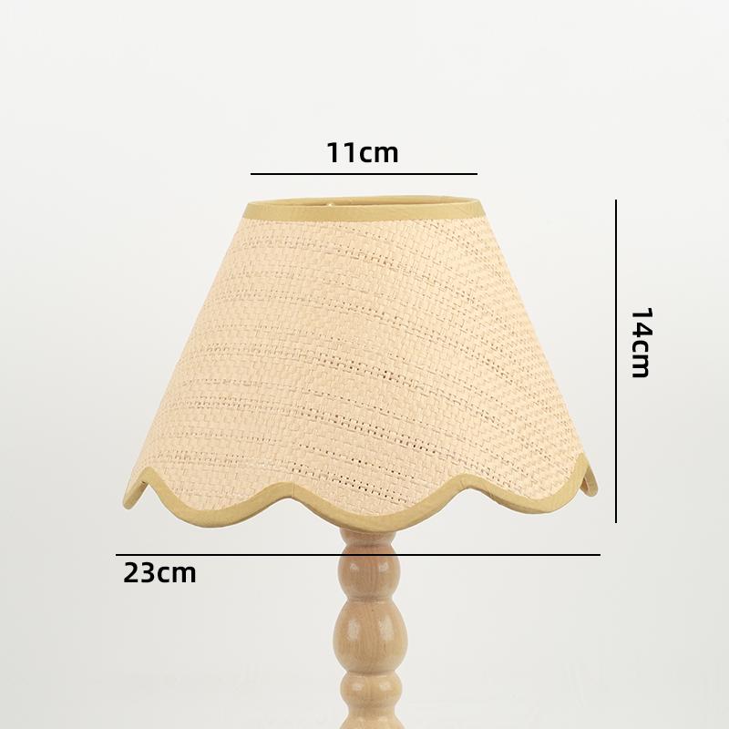 Rustic Floral Patterns Vintage Bedroom Hotel Bedside Table Lamp European Pleated Lampshade Floor Lamp Shade DIY Accessories