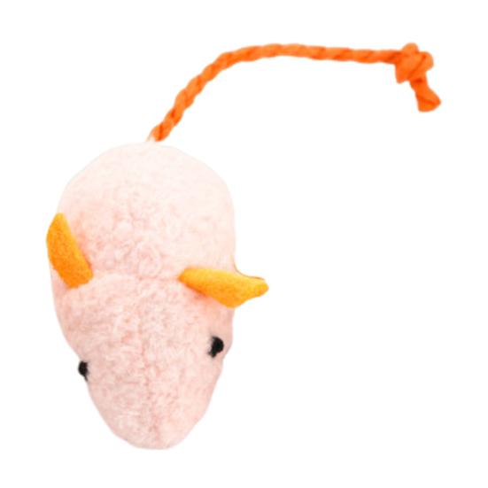 

Плюшевая игрушка-мышка с кошачьей мятой, маленькая интерактивная мягкая мышь, реалистичная искусственная шерсть, кошка розовый