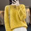 Pullover Sweater Female Women Fried Dough Twists Sweater Women Autumn and Winter Knit Top Pullover Solid  Sweater Female