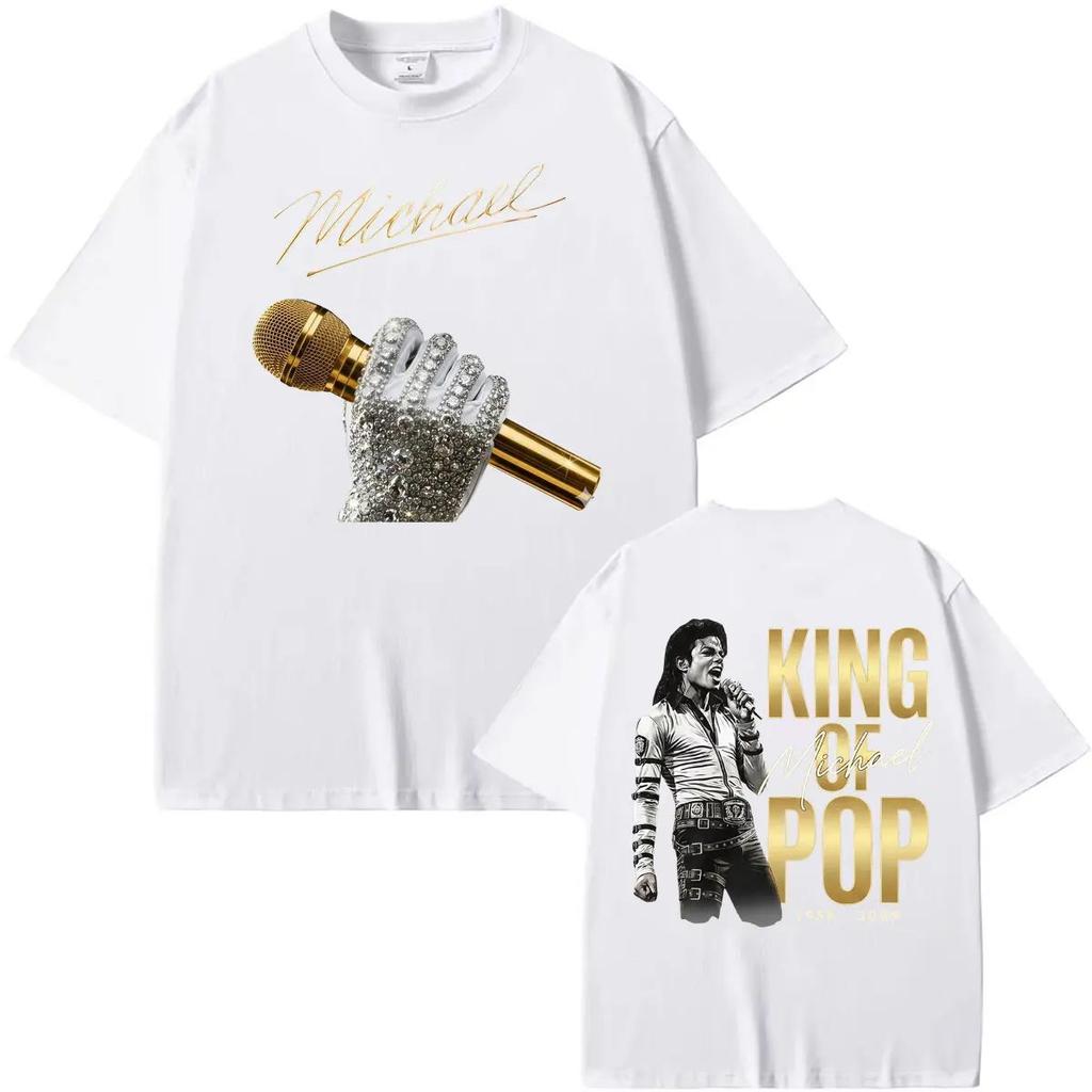 Michael Jackson King of Pop Movie 2026 Merch T-shirt Men and Women Summer Cotton Y2K Clothing Casual Fashion Short Sleeved Tee