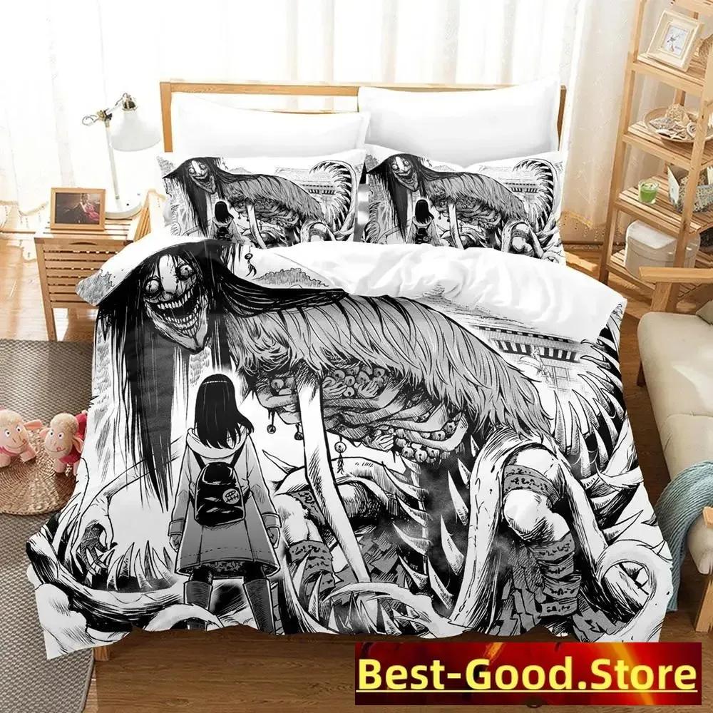 Mieruko chan Bedding Set Single Twin Full Queen King Size Bed Set Adult Kid Bedroom Duvetcover Sets Anime parure de lit Bed