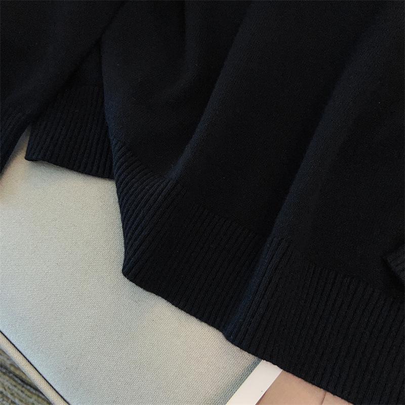 Plus Size Women's Thickened Sweater, Bust 150-160cm, Round Neck Knitwear, Suitable for 200-300 Jin