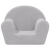 VidaXL Canapé pour Enfants, Mini-canapé avec Housse Amovible, Canapé pour Tout-petits, Meuble de Chambre d'Enfant, Gris 356981