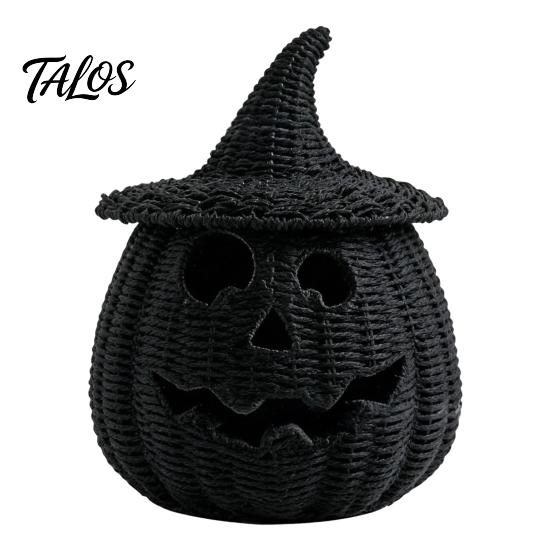 Festliche Kürbisdekoration Halloween Gruselige Aufbewahrungsbox, Harz Jack-O'-Lantern Teelichthalter, Hohl für Tischdekoration Partyhalter