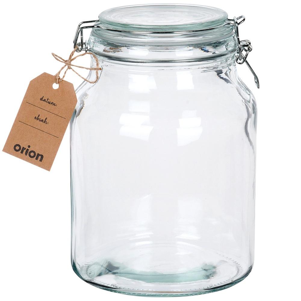 Large Jar for Preserving Pickled Cucumbers with a Clip Seal, 3.4L Jar