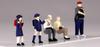 PM Office A 180 Super Mini Figur 6: Das Tages-Bushaltestellen-Set, Maßstab 180 PVC Bemalte Komplettfigur MS045