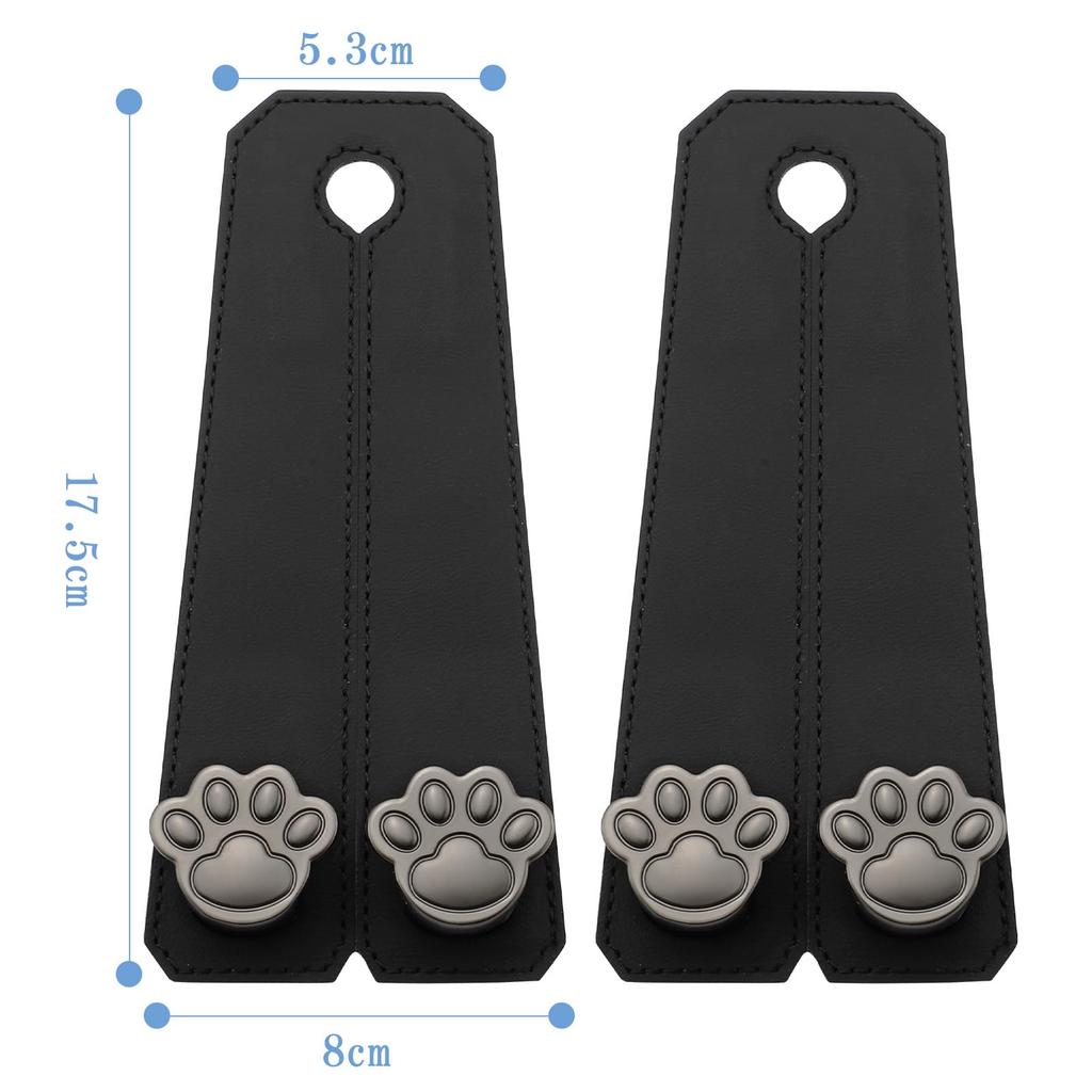 Catland Car Headrest Cute Cat Paw Storage Organizer for Back Seats and Passenger Set Hooks, Seats, Gunmetal, 2-Piece