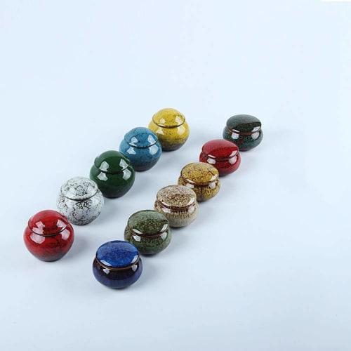 Mini Urn for Divided Ashes, Handmade Ceramic Memorial Urn for Human Cremation, LXLXCS Urn L0529