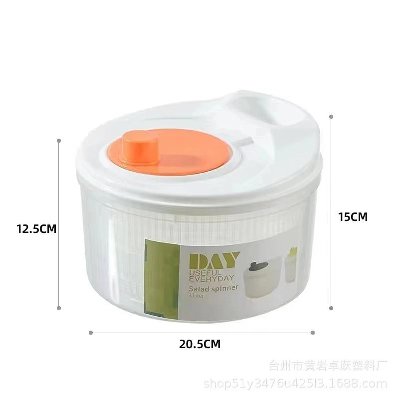 Salat Spinner Salat Grønnsaker Vaskemaskin Tørketrommel Avløp Crisper Sil for vask Tørking av bladgrønnsaker Kjøkkenverktøy