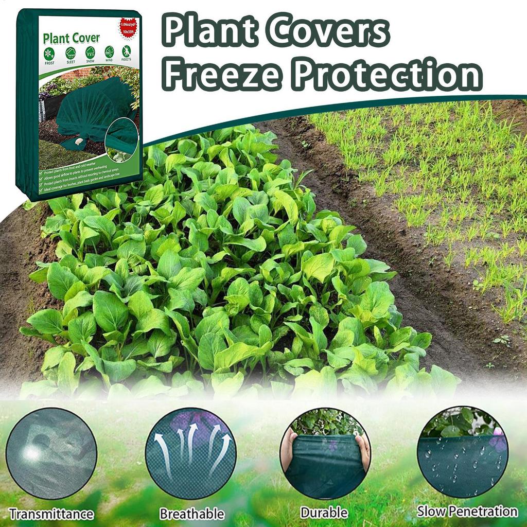 Frost Cloth Garden Thermal Blanket Weather-Resistant Reusable Plant Covers For Lawn Berry Patch Greenhouse Seedling Nursery