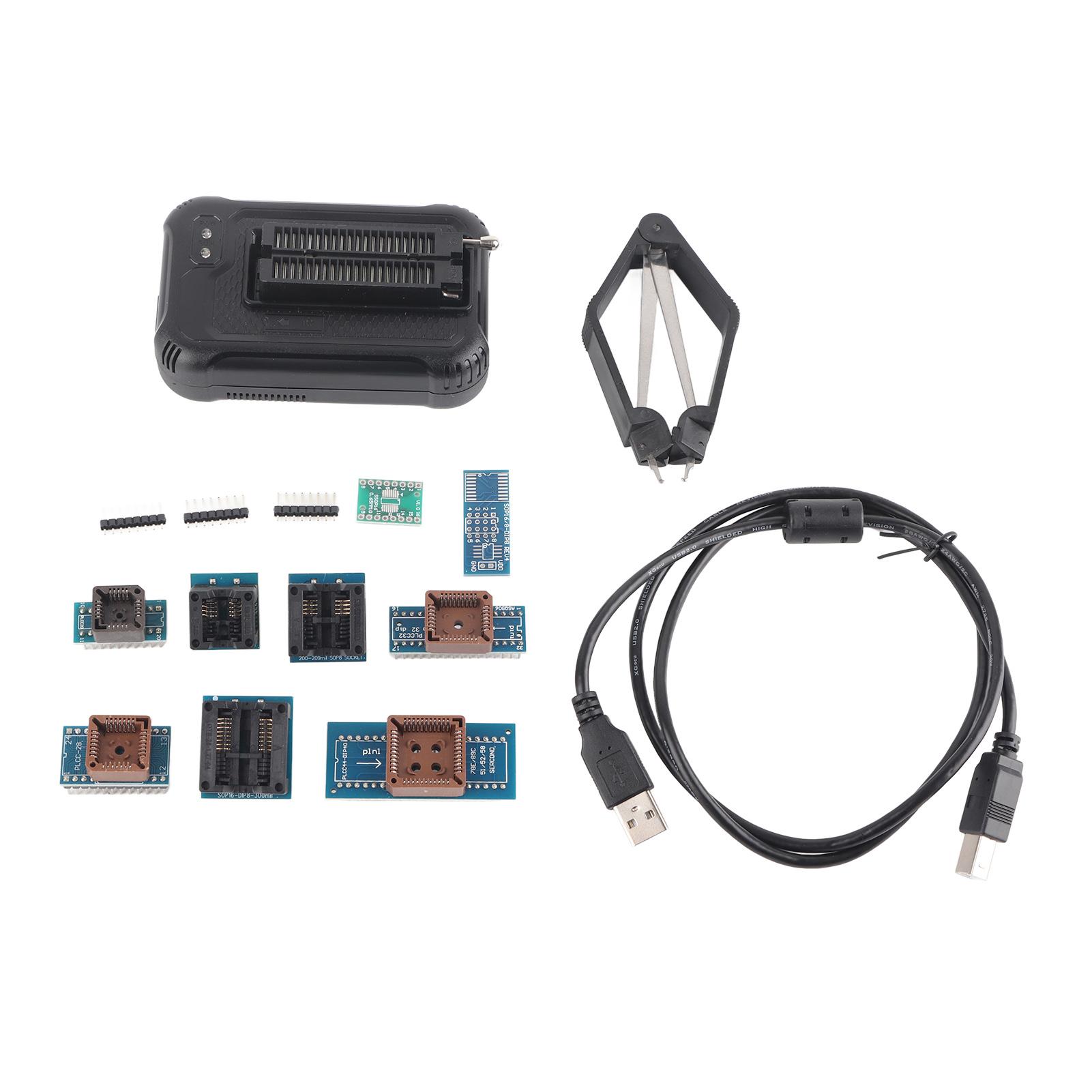 

USB Universal Programmer for TL866III EEPROM FLASH 8051 AVR MCU GAL PIC with 9 Adapter різнокольоровий