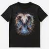 Buntes Farbspritzer Bedrohliche Kobra Schlange Kunst Grafik Unisex T-Shirt