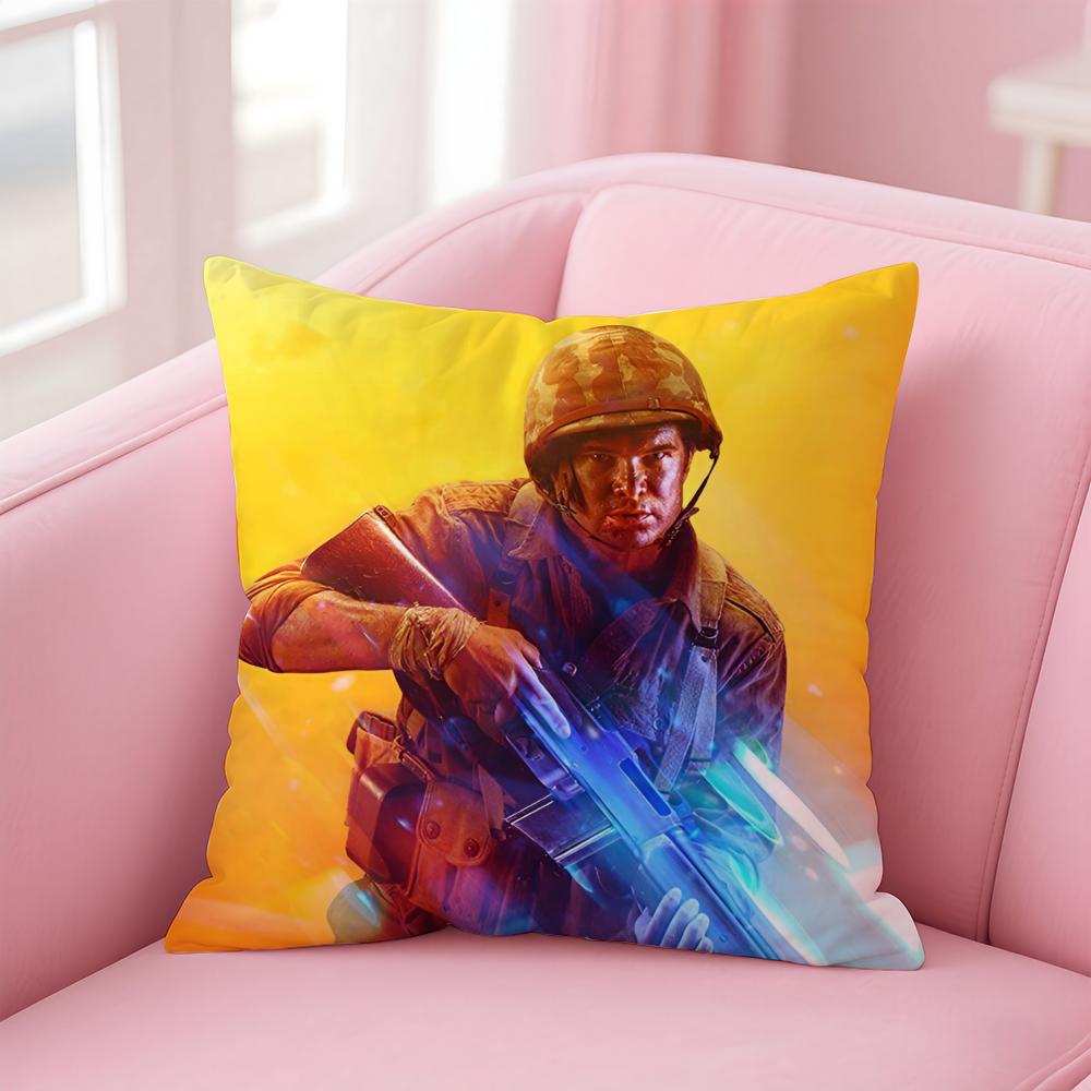 Hot Cool Games B-Battlefield Cushion Cover Pillowcase Short Plush Invisible Zipper Room Sofa Cushion Cover