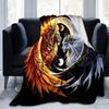 1pc Mythical Lion and Dragon Blanket  Soft & Cozy, Living Room, Travel, Camping, Car Blankets