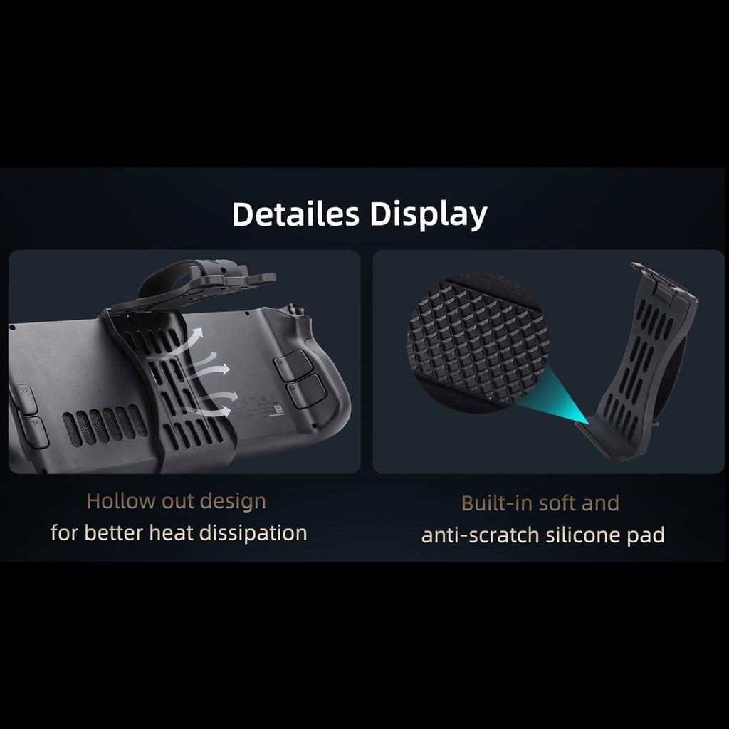2in1 Desktop Stand for Steam Deck Game Console Holder Foldable Bracket with Power Bank Clip Gamepad Host Support Cradle