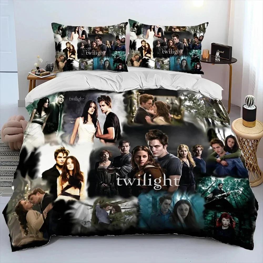 Top 3D The Twilight Saga HD Bedding Set Printed Bed Set With Pillowcase Bed Duvet Cover Soft Single Double Queen Super King Size