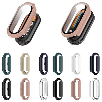 Case+Glass For Xiaomi Mi Band 8/9 Anti-scratch Protective Cover All-around PC Screen Protector Bumper for Mi Band 8/9 Cover Shell