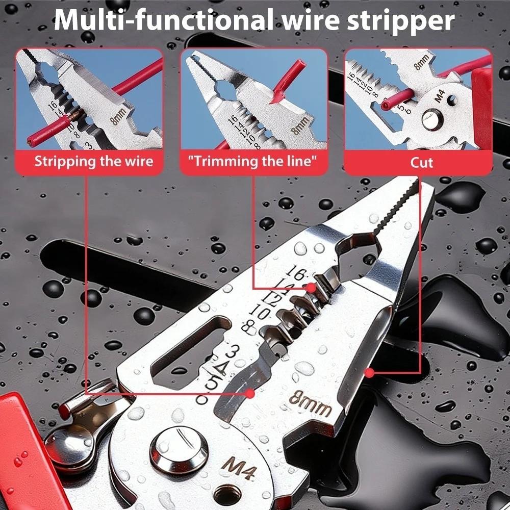 18-in-1 Function Electrician Pliers Zinc Zinc Alloy Steel Cable Cutters Wire Stripping Tool  Wire Winding