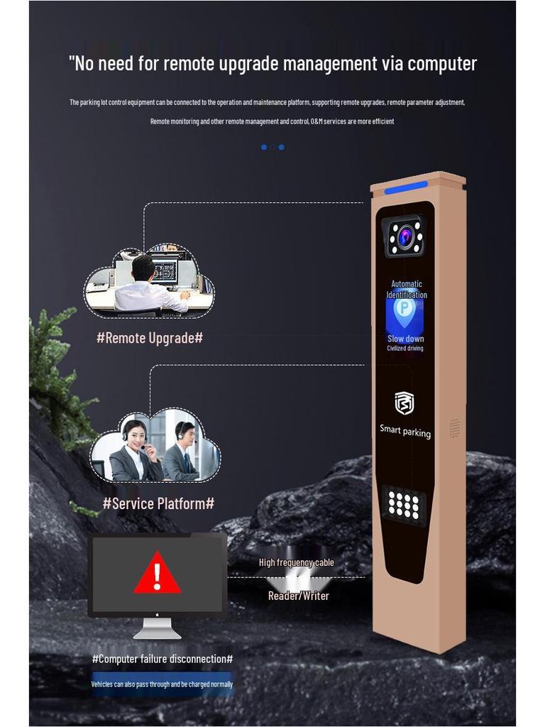 Tundajiean Vehicle License Plate Recognition Automated Parking Barrier Gate System.