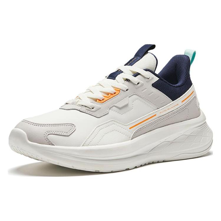 Anta Slip Resistant Abrasion Resistant Slip Resistant Abrasion Resistant Low top Running Shoes Men's White 912345579-7