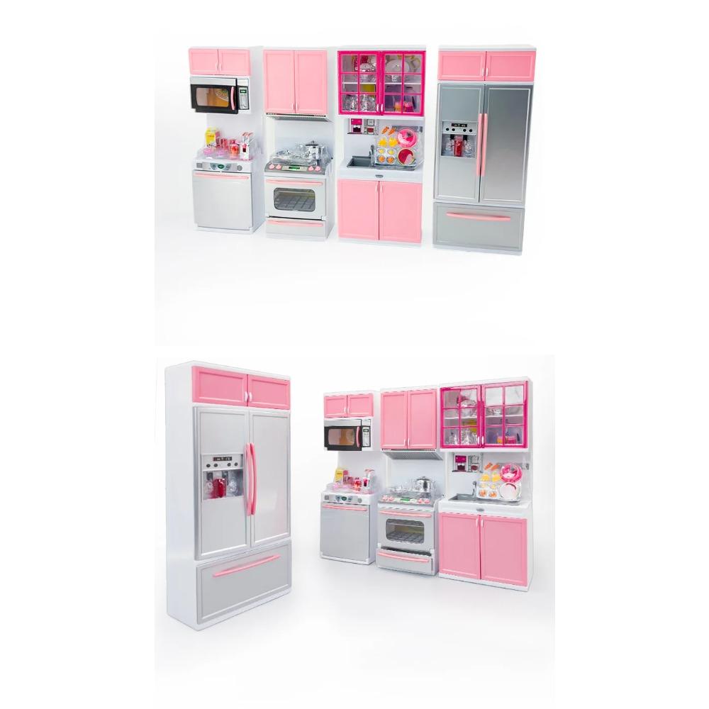 Kinderküchenspielzeug-Set Simulation Mini-Küchengeschirr Kühlschrankmodell Mädchen-Spielzeug Spielzeug-Geschenkbox 14+ Jahre