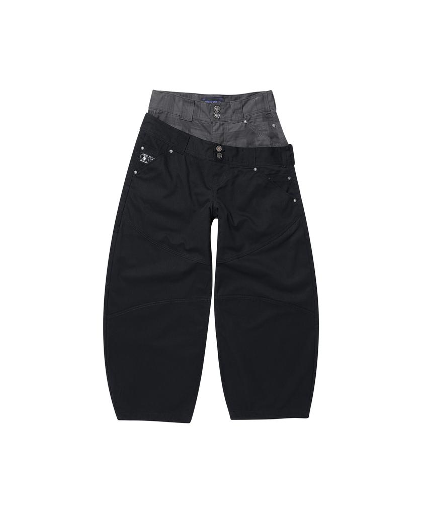 Opeoseu0012 Op. 08 Dual Oblique Cotton Pants Black